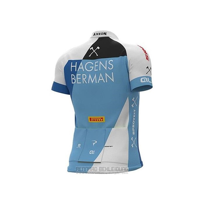 2020 Fahrradbekleidung Hagens Berman Axeon Blau Wei Trikot Kurzarm und Tragerhose - zum Schließen ins Bild klicken